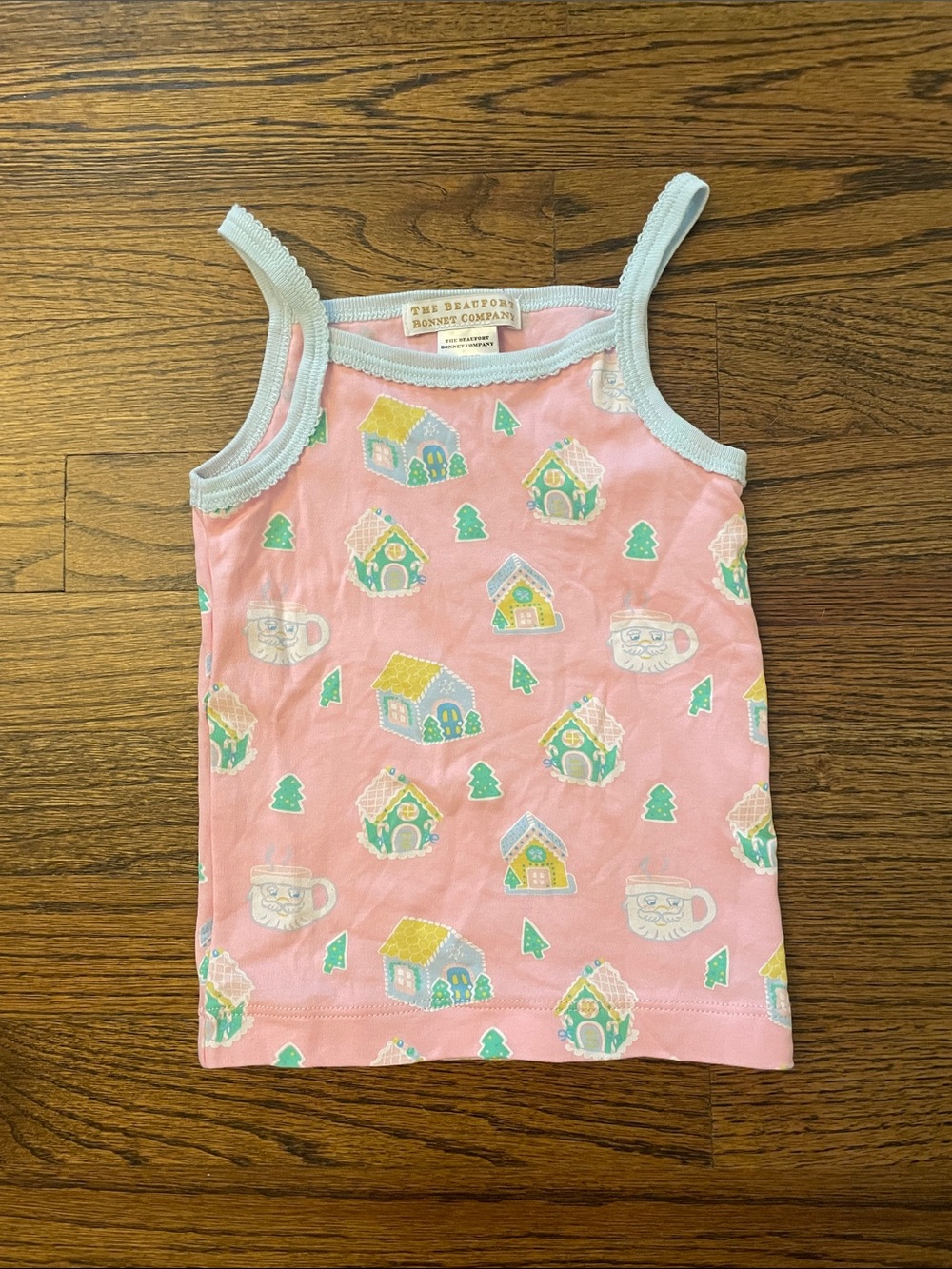 The Beaufort Bonnet Company Pink Gingerbread & Mug Print Tank